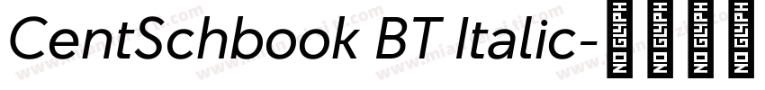 CentSchbook BT Italic字体转换